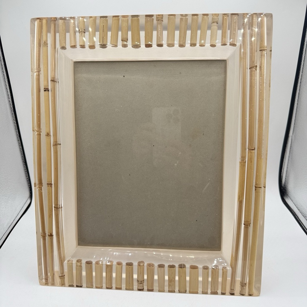 DXI Living Ian Leong Resin Picture Frame 8x10 Natural Bamboo Luxury Artisan